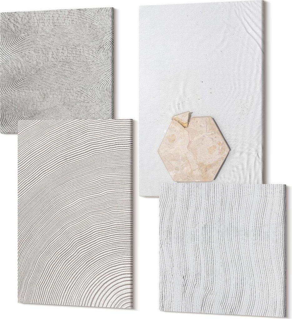 Leinwandbilder Mehrteilig 4-teilig – Modernes Design – Hochwertiger Polycanvas Kunstdruck – Wanddekoration & Wandkunst – Bilder für Zuhaus...