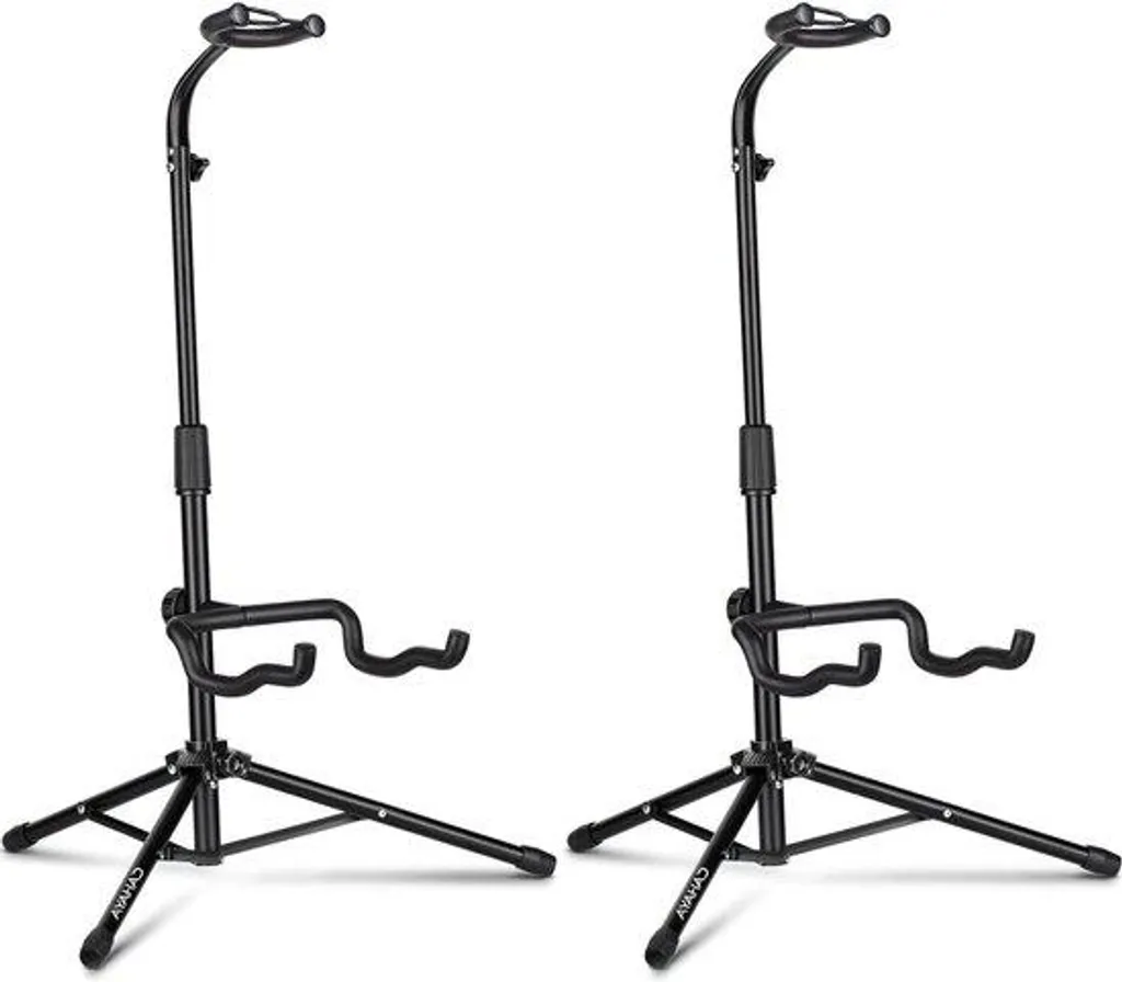 Support Guitare Lot de 2 pour Studio et Scène - Hauteur Ajustable Pro