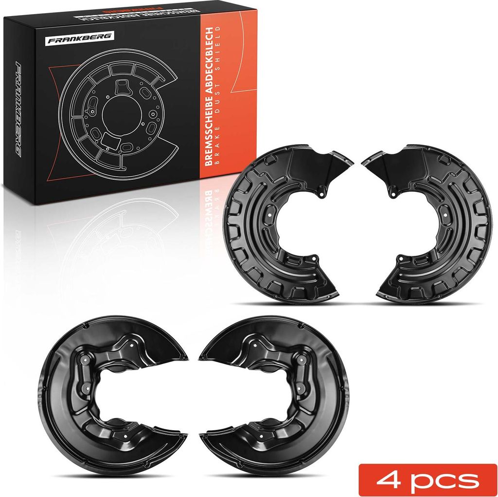 Frankberg 4x Ankerblech Bremsscheibe Vorne und Hinten für VW Golf 5K1 Passat 3C2 Audi A3 8P
