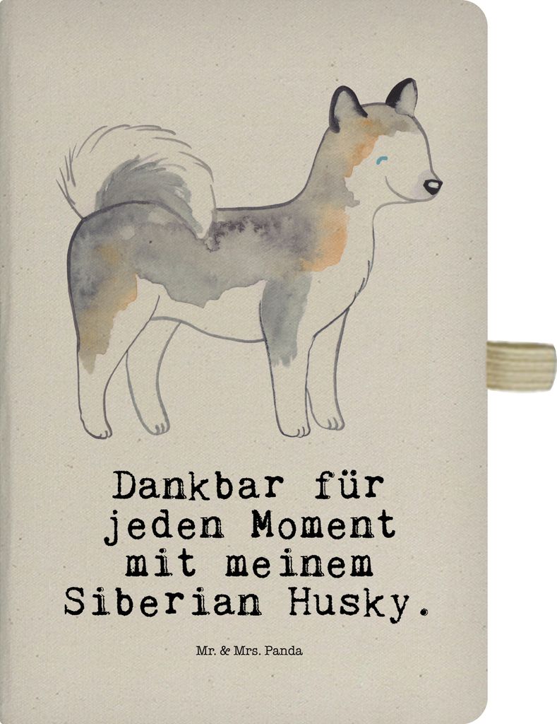 Mr. & Mrs. Panda Kladde Siberian Husky Moment - Transparent - Geschenk, notizbuch, Adressbuch, Tagebuch, Skizzenbuch, A5