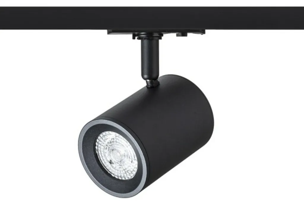 CADENZA Spot pour Rail Monophasé Noir 230V LED GU10 10W Moderne