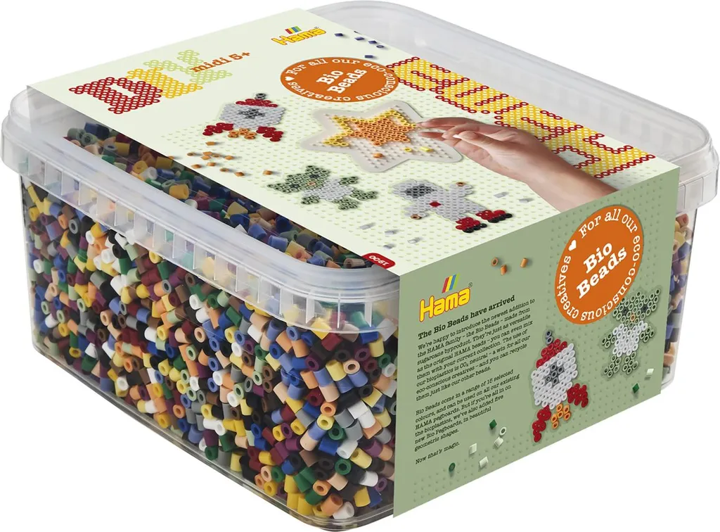 Hama Perles à repasser 1900 perles multicolores avec boîte de rangement