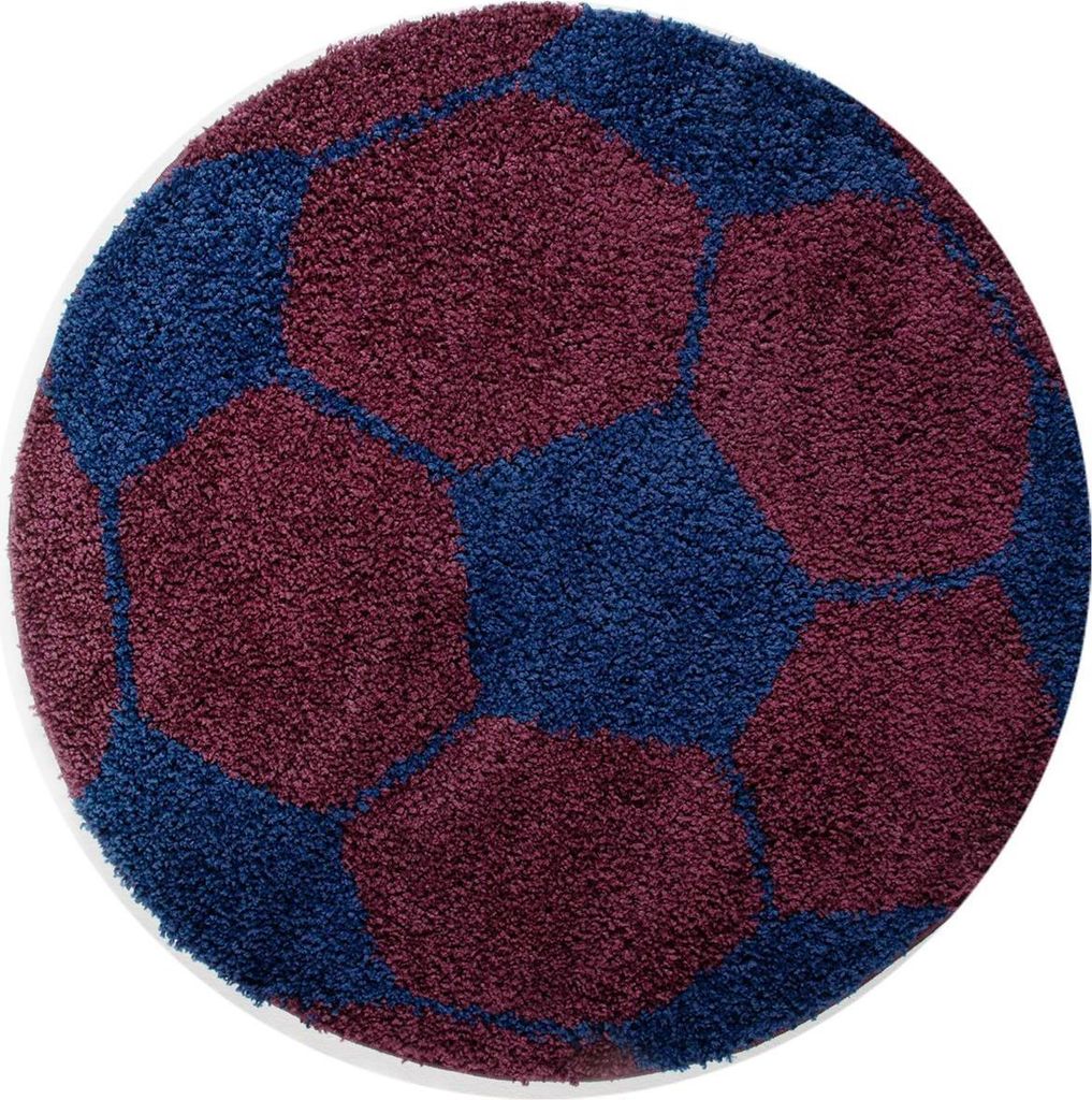 Kinder Teppich FUN Marineblau 100 cm Rund