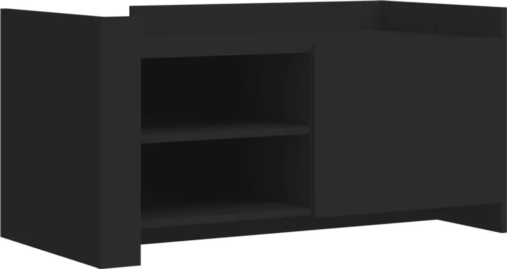vidaXL Tavolino nero 100x50x50 cm materiale a base di legno