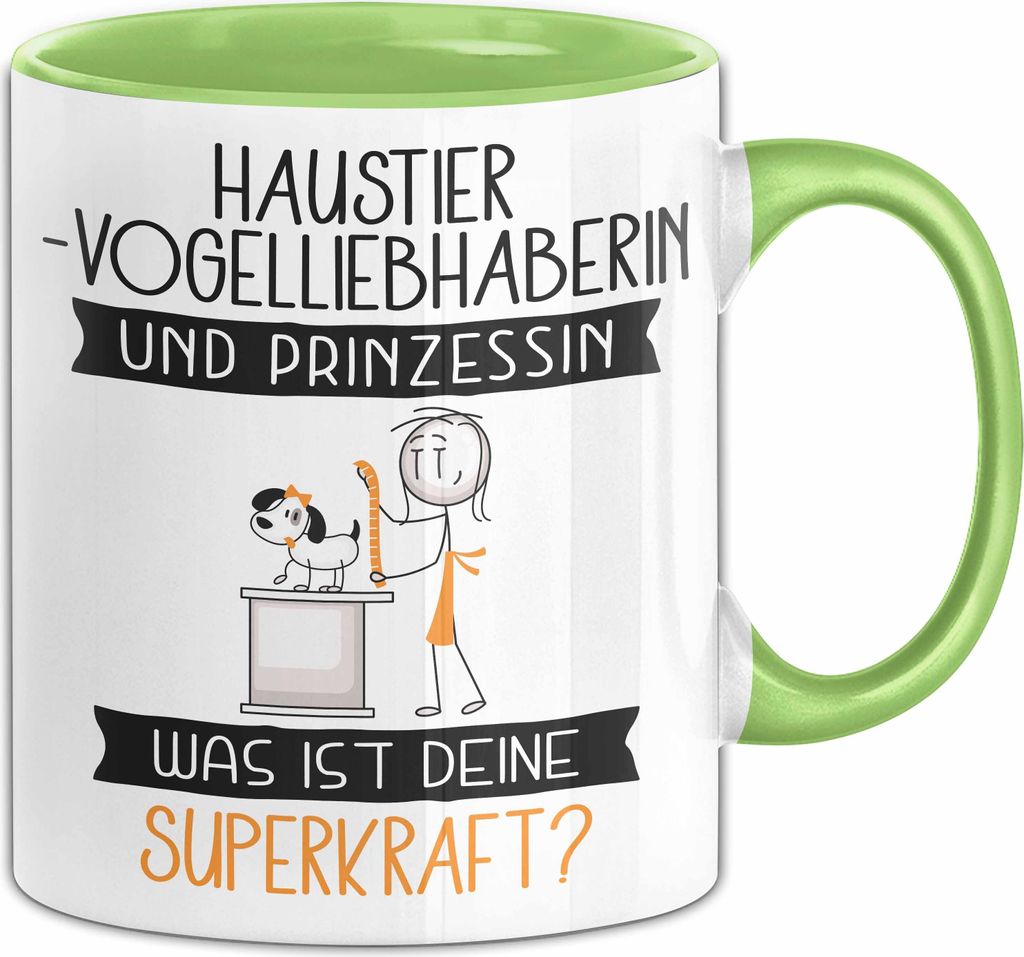 Haustier-Modedesignerin Und Prinzessin Tasse Geschenk Für Eine Haustier-Modedesignerin Geburtstag Was Ist Deine Superkraft (Grün)