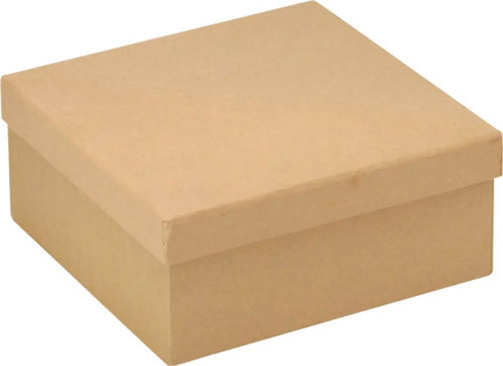 Box aus Pappe quadratisch 20,5x20,5x9 cm