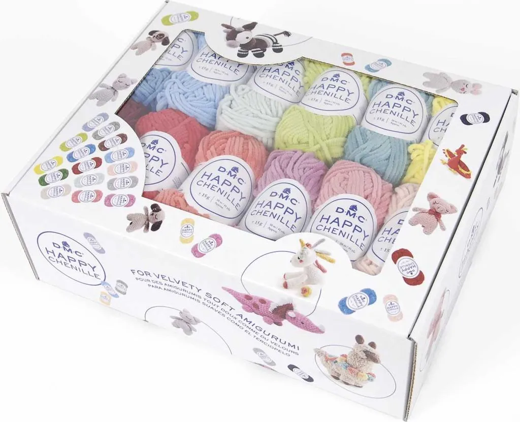 Assortiment fils chenille DMC Happy pour crochet et Amigurumi DIY