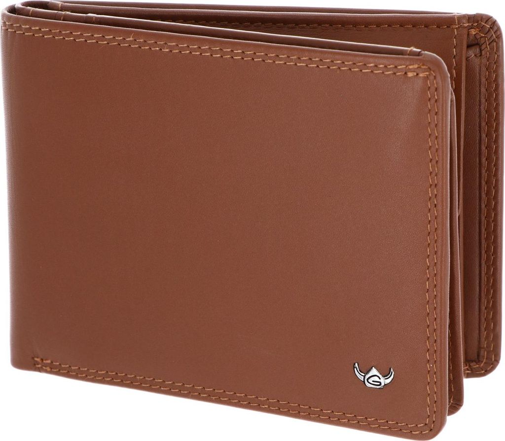 Golden Head Leder Geldbörse Polo RFID Protect Scheintasche mit Geheimfach 1159 Cognac braun