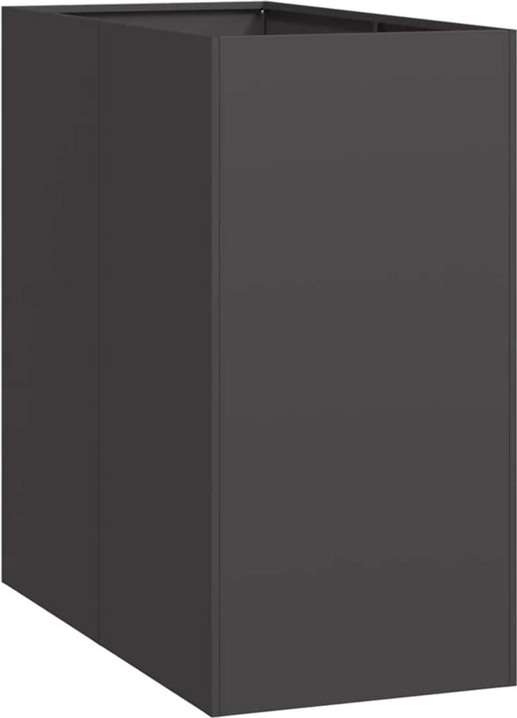 vidaXL Pflanzkübel Schwarz 40x80x80 cm Stahl