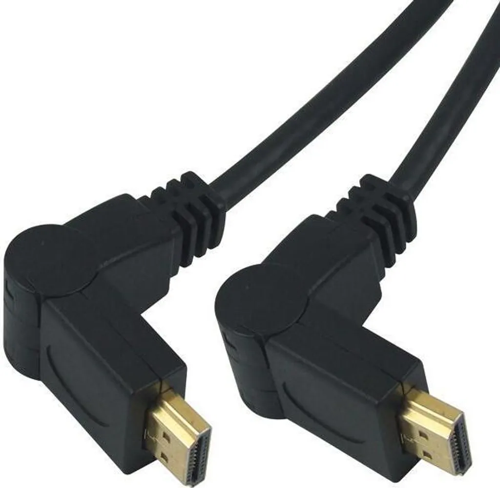Câble HDMI 15m PremiumCord à Tête Pivotante pour Passage de Câbles Mural