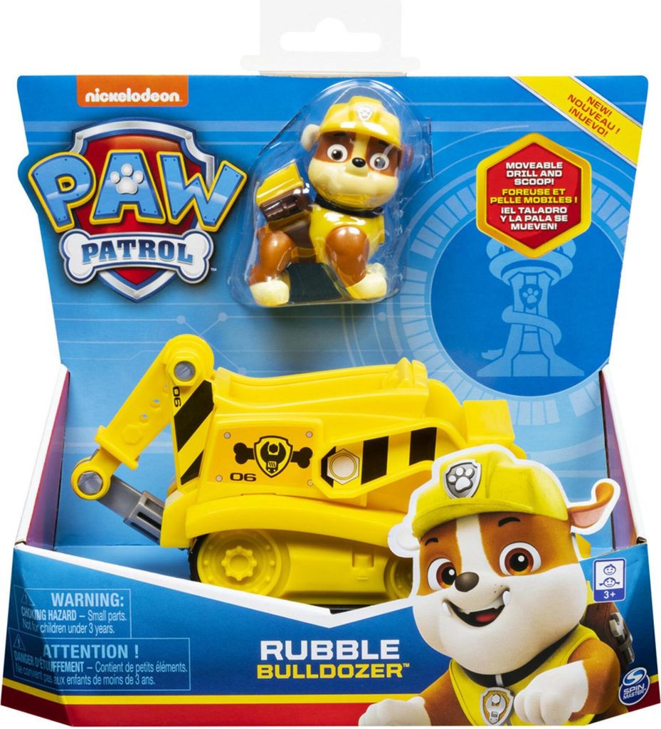 Spin Master 59924 - Paw Patrol Baustellen-Fahrzeug mit Rubble-Figur