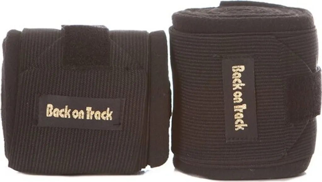 Bandages combinés Back on Track noirs - Soutien élastique et effet Welltex