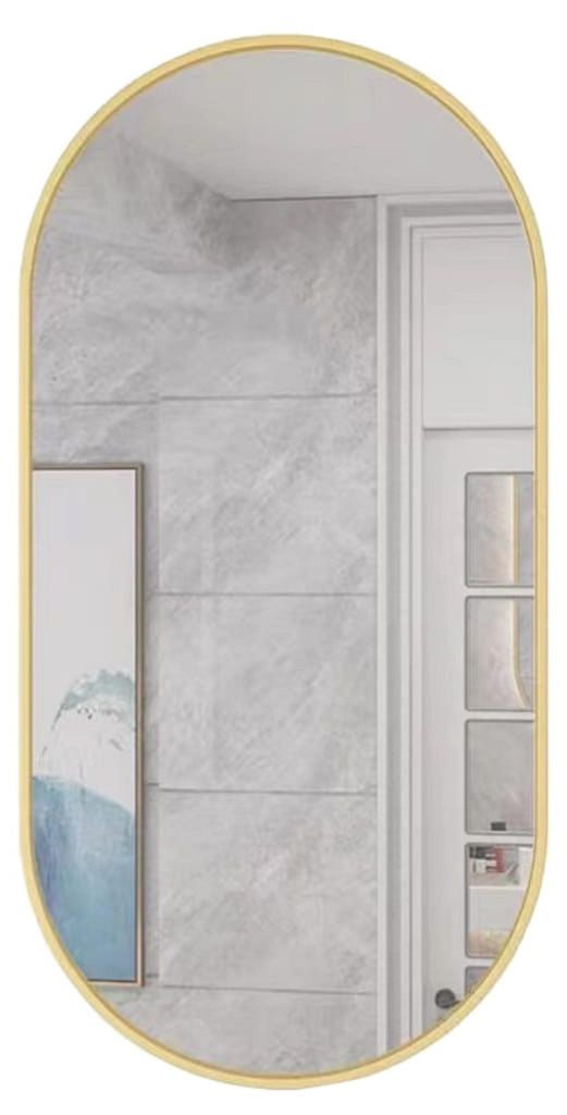 Ovaler Spiegel 100x50cm goldener Rahmen Produktbild 
