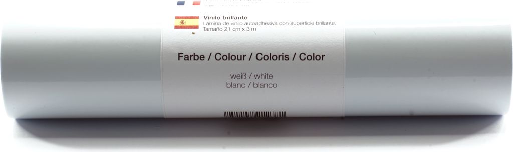 Kreativplotter Vinylfolie glÇÏnzend WEISS 21x300 cm