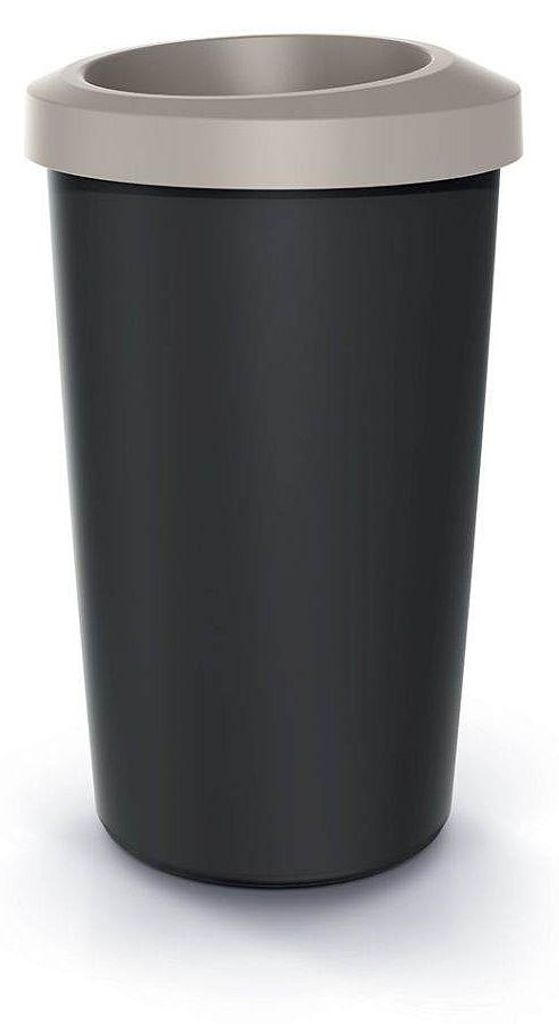 Prosperplast Abfallbehälter COMPACTA R DROP light – Volumen: 45 l, Farbe: braun