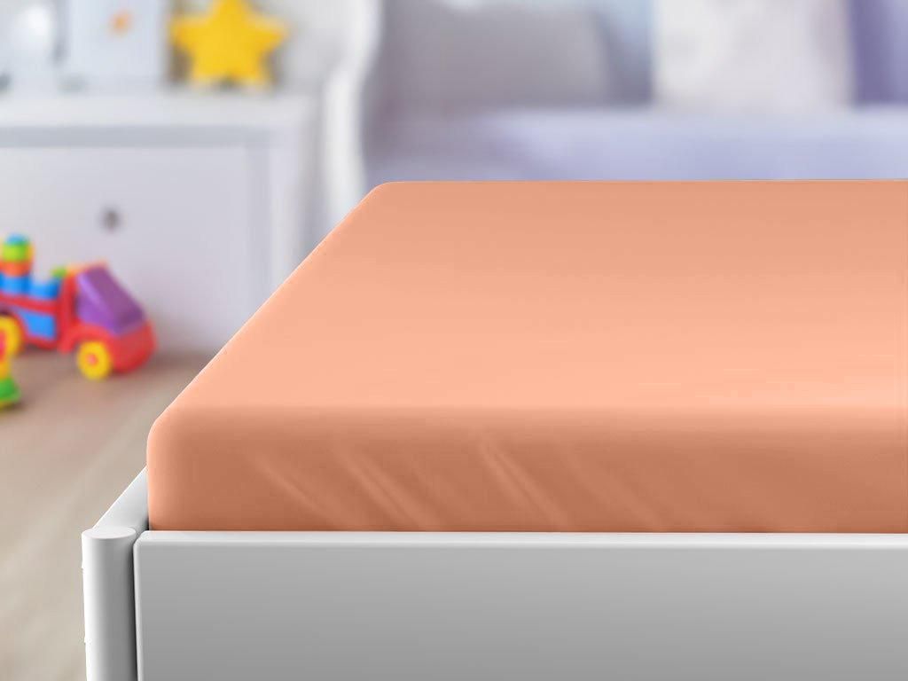 Jersey prestieradlo do detskej postieľky marhuľovej 70 x Obrázok produktu 