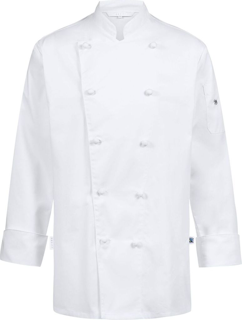 Greiff GASTRO-MODA Cuisine Herren Exquisit Kochjacke Regular Weiß XS