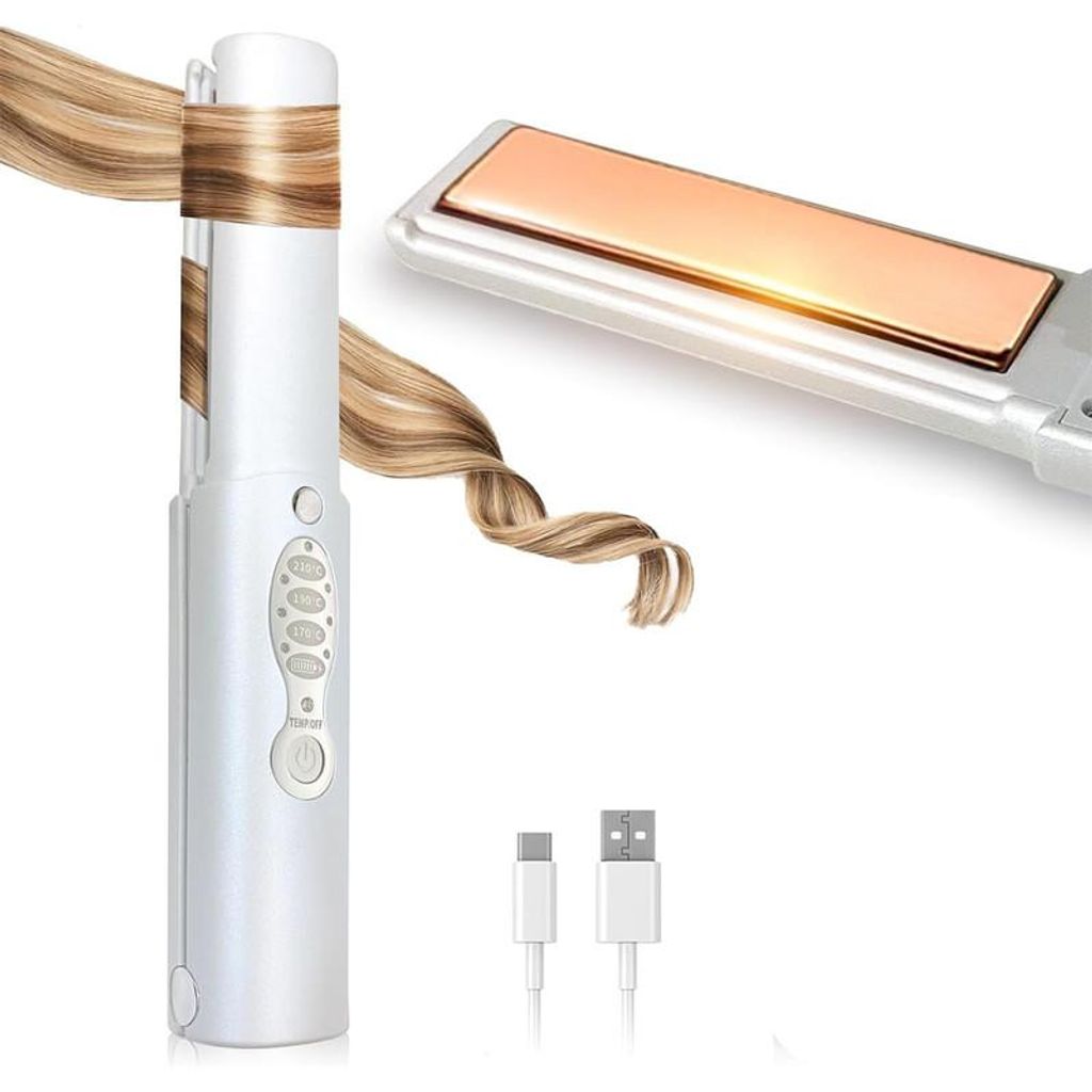 Kabelloser Haarglätter Lockenstab 2in1 35W 5000mAh 210°C Produktbild 