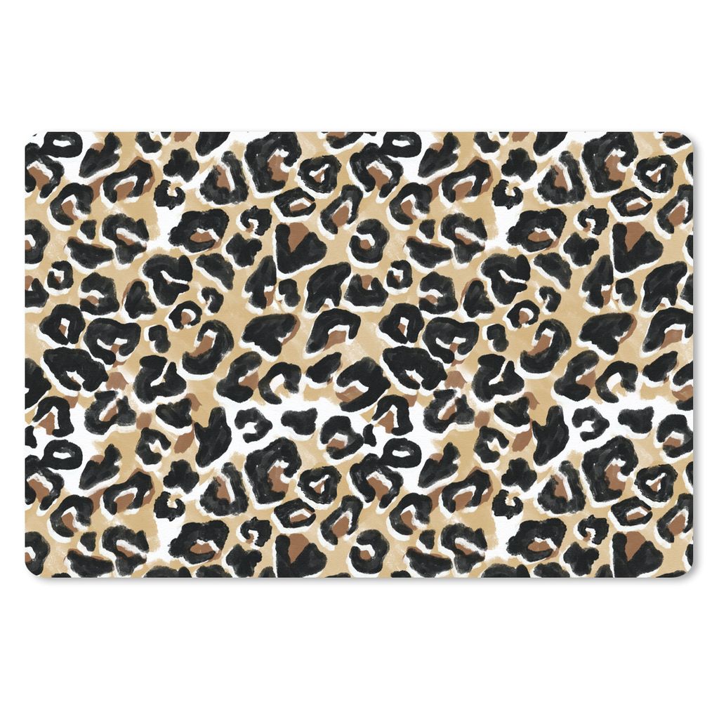 MuchoWow Mauspad Mousepad Panther Druck - Aquarell - Braun 27x18 cm - Mousepads - Maus Mat - Pad - Mausunterlage - Büroartikel - Desk Matten