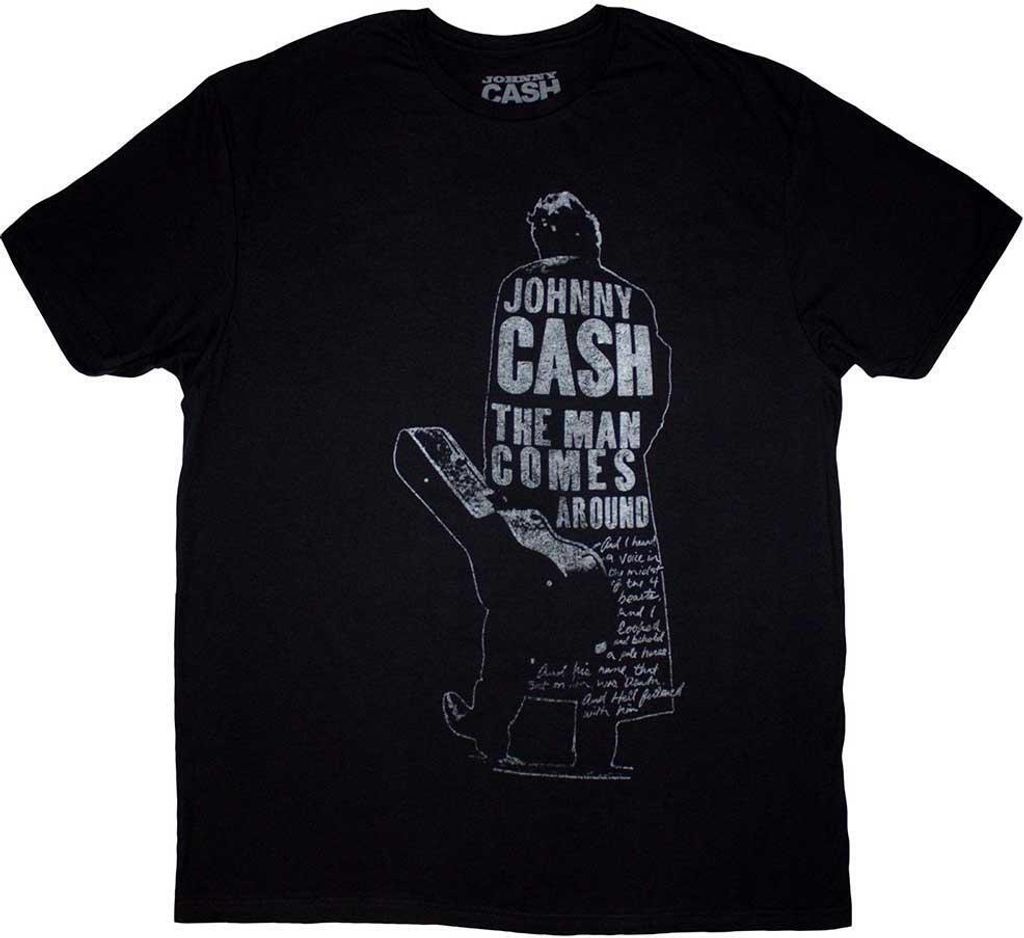 Johnny Cash - "Man Comes Around" T-Shirt für Herren/Damen Uni RO11730 (XXL) (Schwarz)