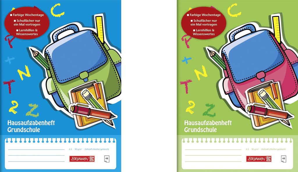 BRUNNEN Aufgabenheft Grundschule A5 48 Blatt 1046807 Produktbild 