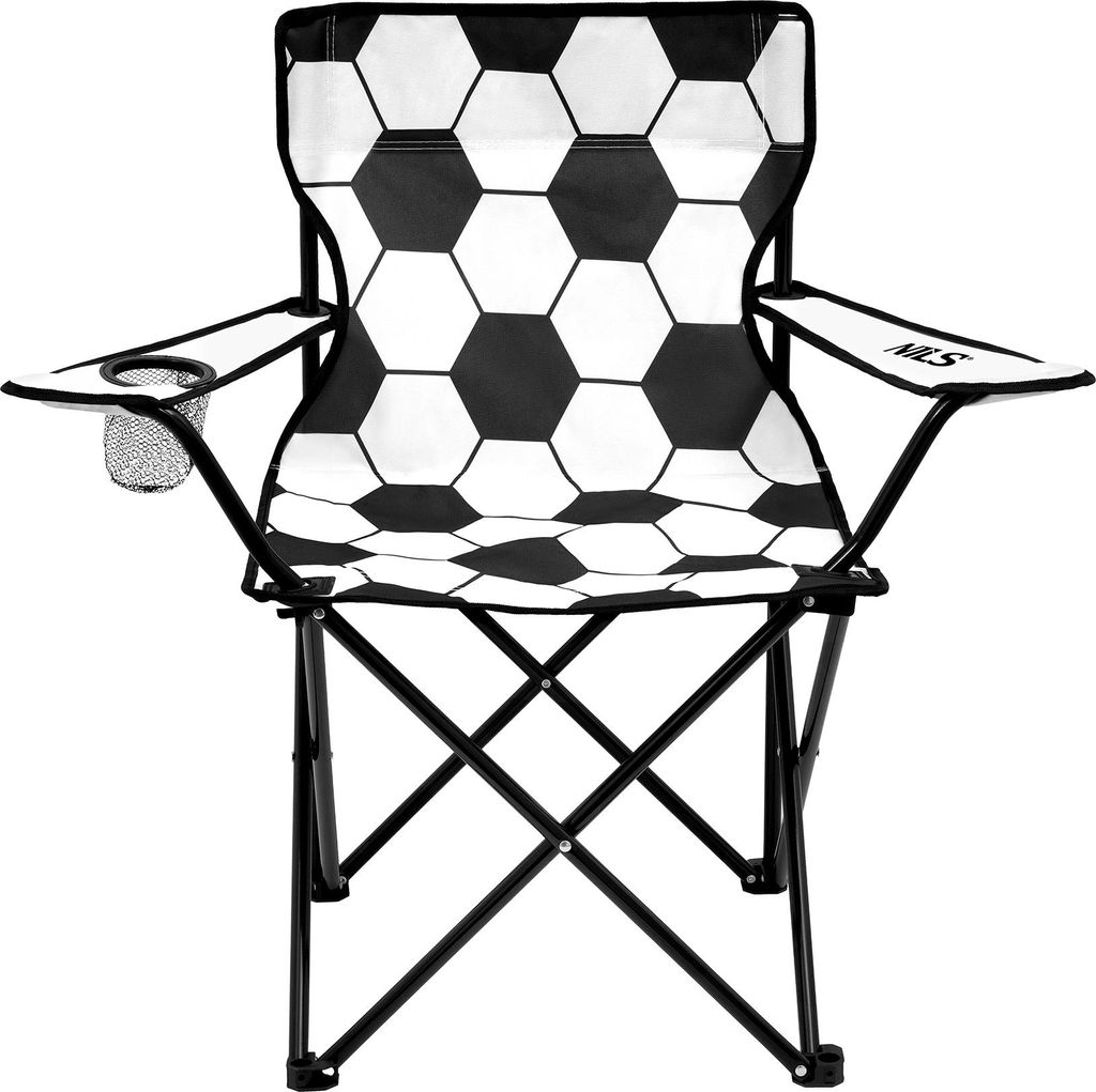 Sedia pieghevole NC3303 bianco-nero, 120 kg, NILS CAMP Immagine del prodotto 