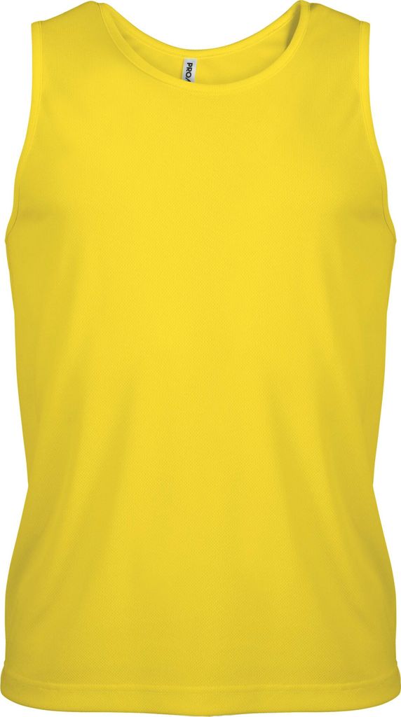 Proact Herren Sport Trägerhemd Sports Vest Gym Tank Top Muskelshirt, Größe:L, Farbe:True Yellow