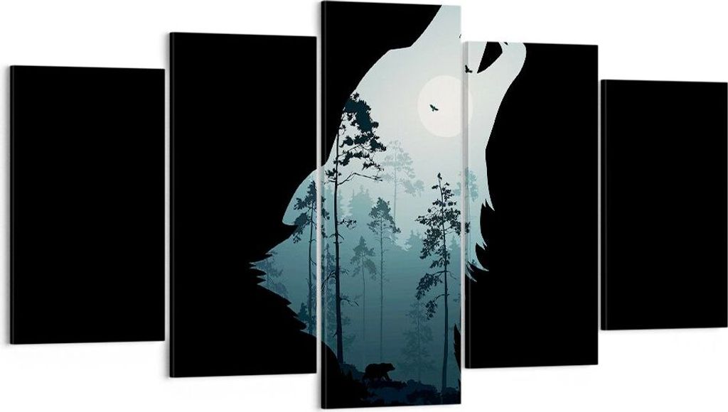 Bild auf Leinwand - Leinwandbild - Berge Höhle Park - 160x85cm - Wand Bild - Wanddeko - Wandbilder - Leinwanddruck - Bilder - Kunstdruck - Wanddek...