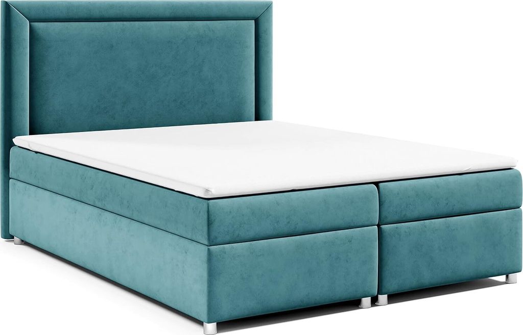Best for Home Boxspringbett mit Bettkasten Trinity K-3 Bonellfederkern inkl. Topper, mit Lieferung, Aufbau & Entsorgung 140x200-Türkis