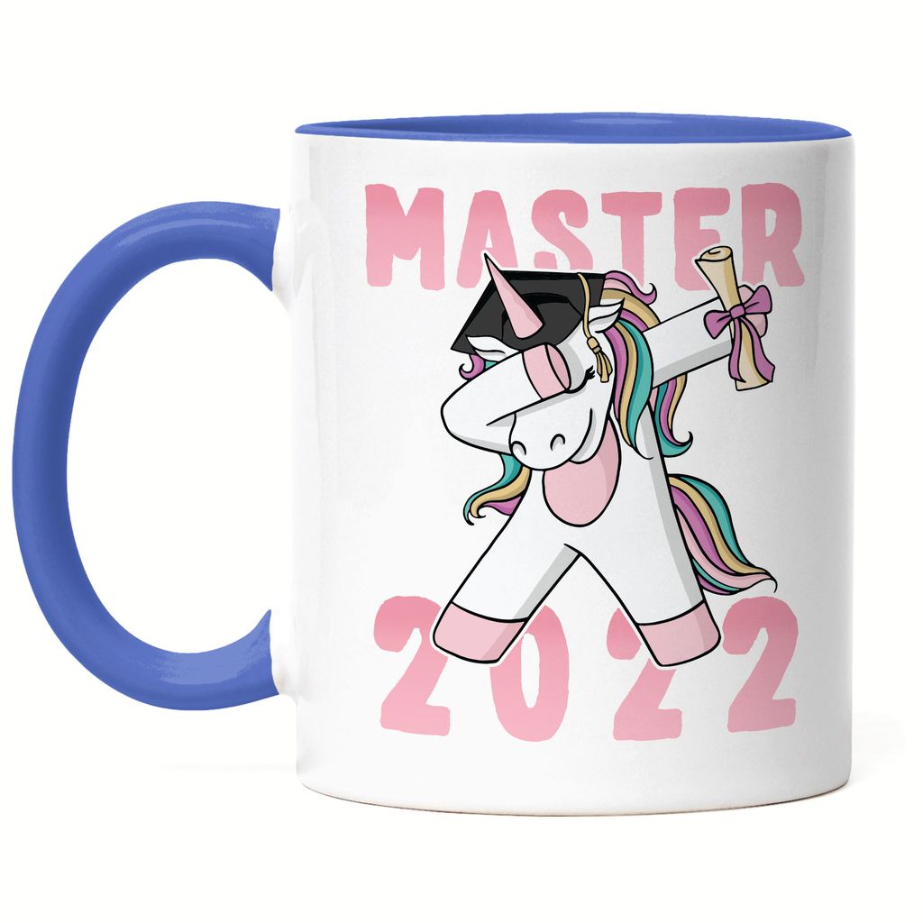 Master 2022 Tasse Blau Pferd Einhorn Abschlussgeschenk Dab Cool Humorvoll Geschenkidee