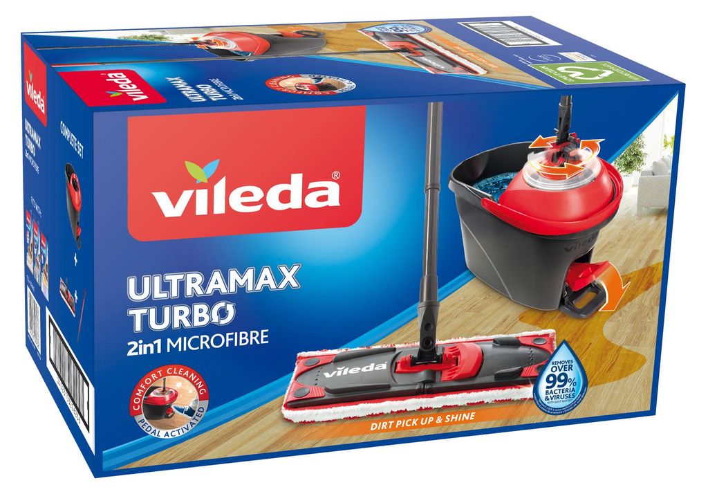 Set completo Vileda UltraMax Turbo con manico telescopico Immagine del prodotto 