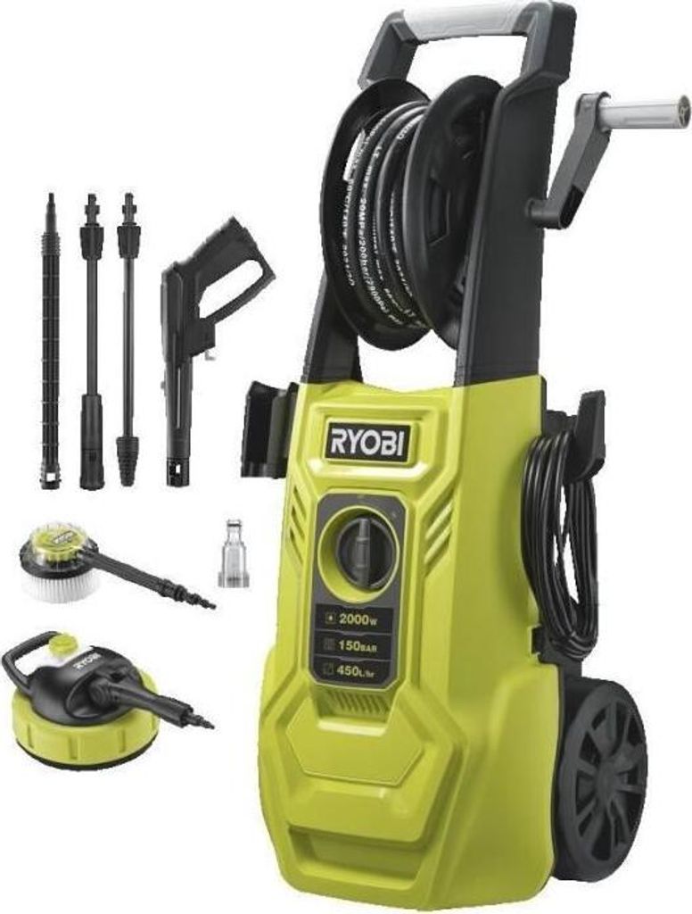 RYOBI – 2000 W 150 bar Hochdruckreiniger – 450 l – 8 m Produktbild 