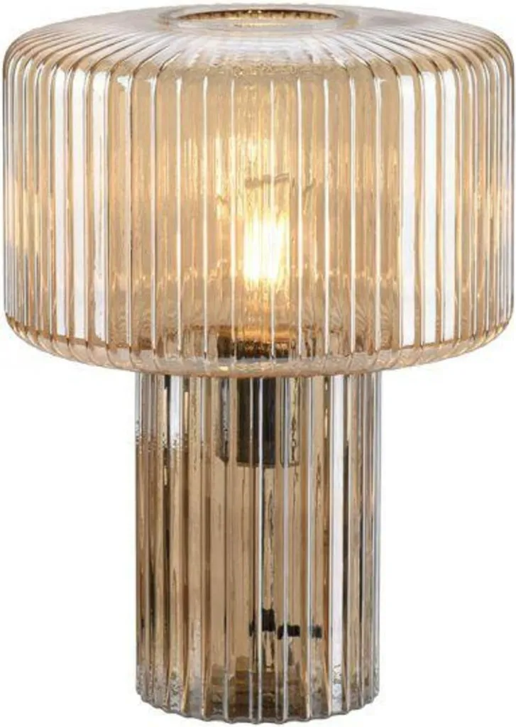 Lampe en verre ambre FUNGUS Ø 25 cm Paul Neuhaus : éclairage doux et chic