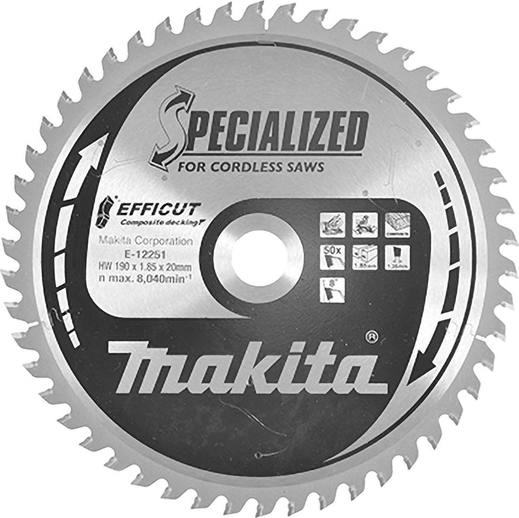Makita Efficut - Kreissägeblatt - für Holz, Metall, WPC (Wood-Plastic-Composites)