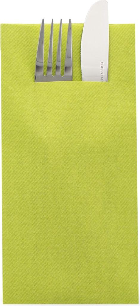 Sovie HORECA Besteckserviette Kiwi aus Linclass Airlaid Light 40 x 40 cm, 1/8 Falz, 75 Stück