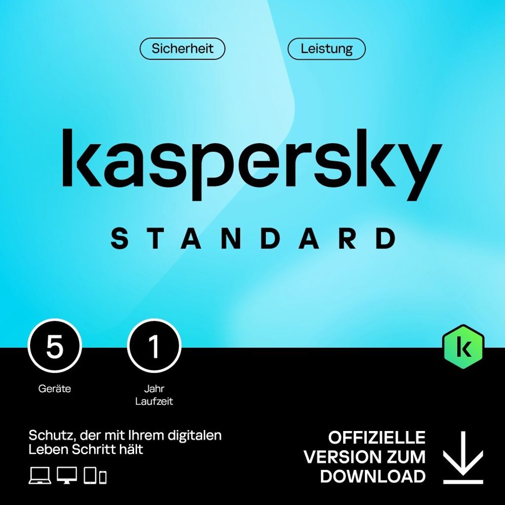 Kaspersky Standard - 5 Device, 1 Year - ESD-DownloadESD Produktbild 