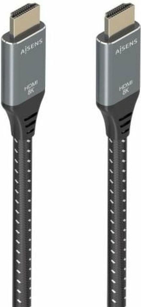 AISENS - A150-0878 - Kabel HDMI V2.1 Ultra High Speed/Hec 8K@60Hz 48Gbps, A/M-A/M, Grau/Schwarz, 10M