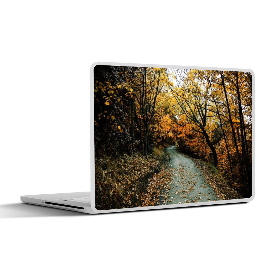 MuchoWow Laptop Aufkleber Sticker Cover Blätter - Herbst - Wald 30x22 cm - Laptop-Sticker