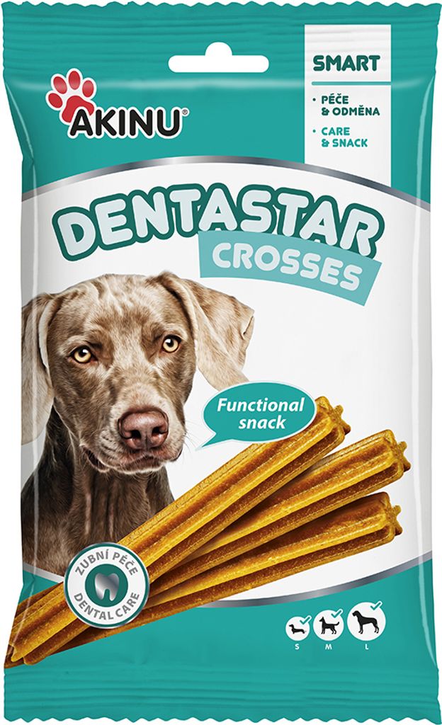 Akinu DENTASTAR Tyčky pamlsek pro psy dentální žvýkací 7 ks Obrázek produktu 