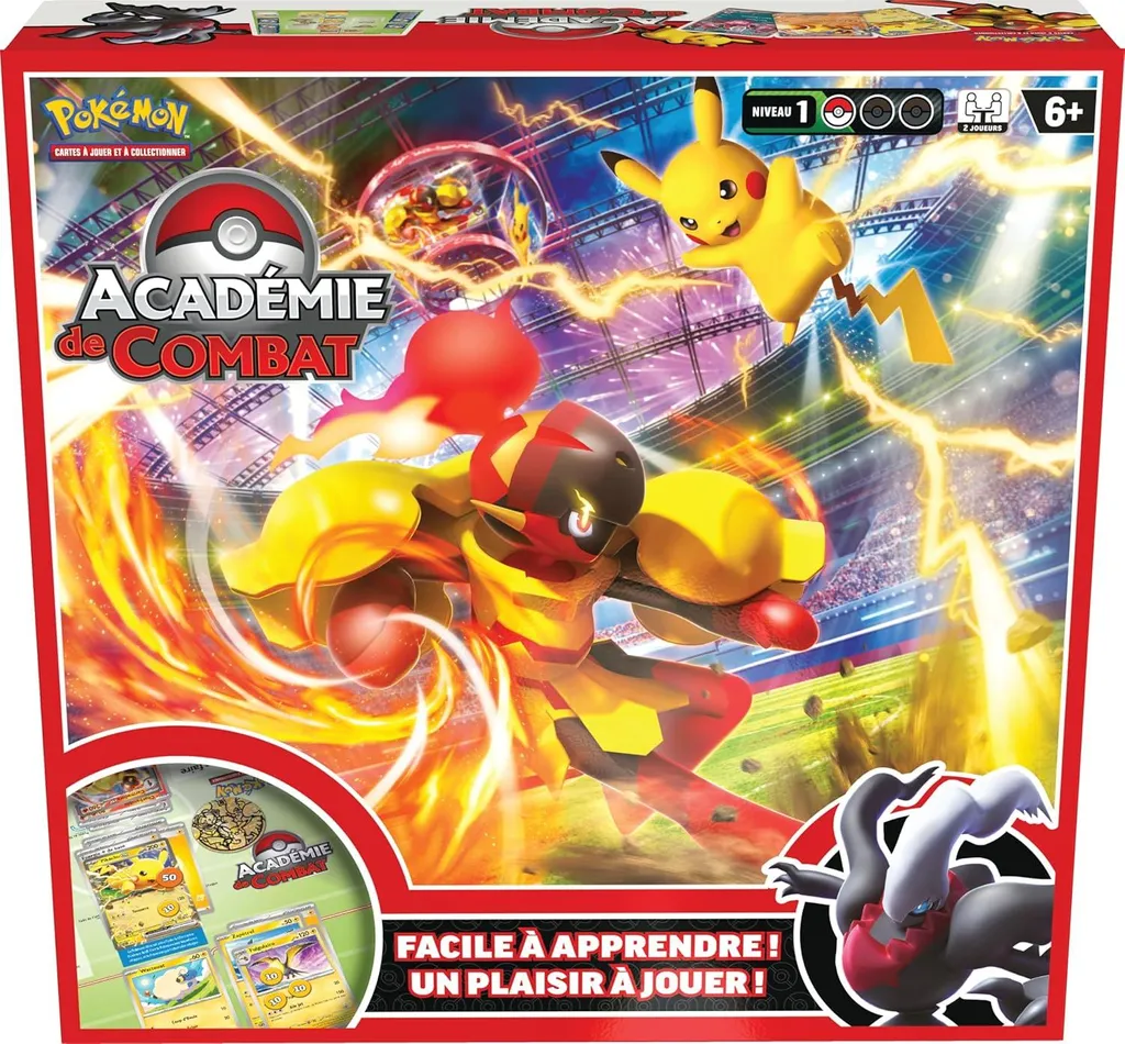Coffret Pokémon Académie de Combat V3 - 3 Decks Inclus et Plateau Rigide