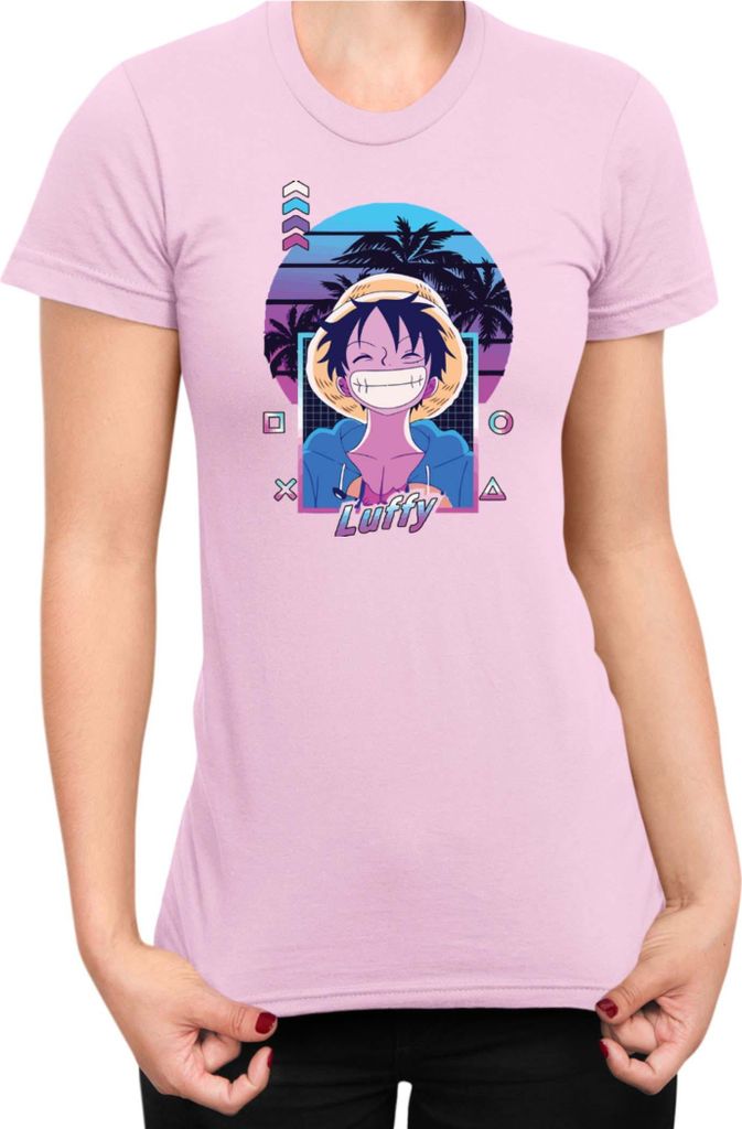 Damen T-Shirt Manga Japan Anime Comics Animation One Manga Piece Anime 0022, Lady 2XL / Hellrosa