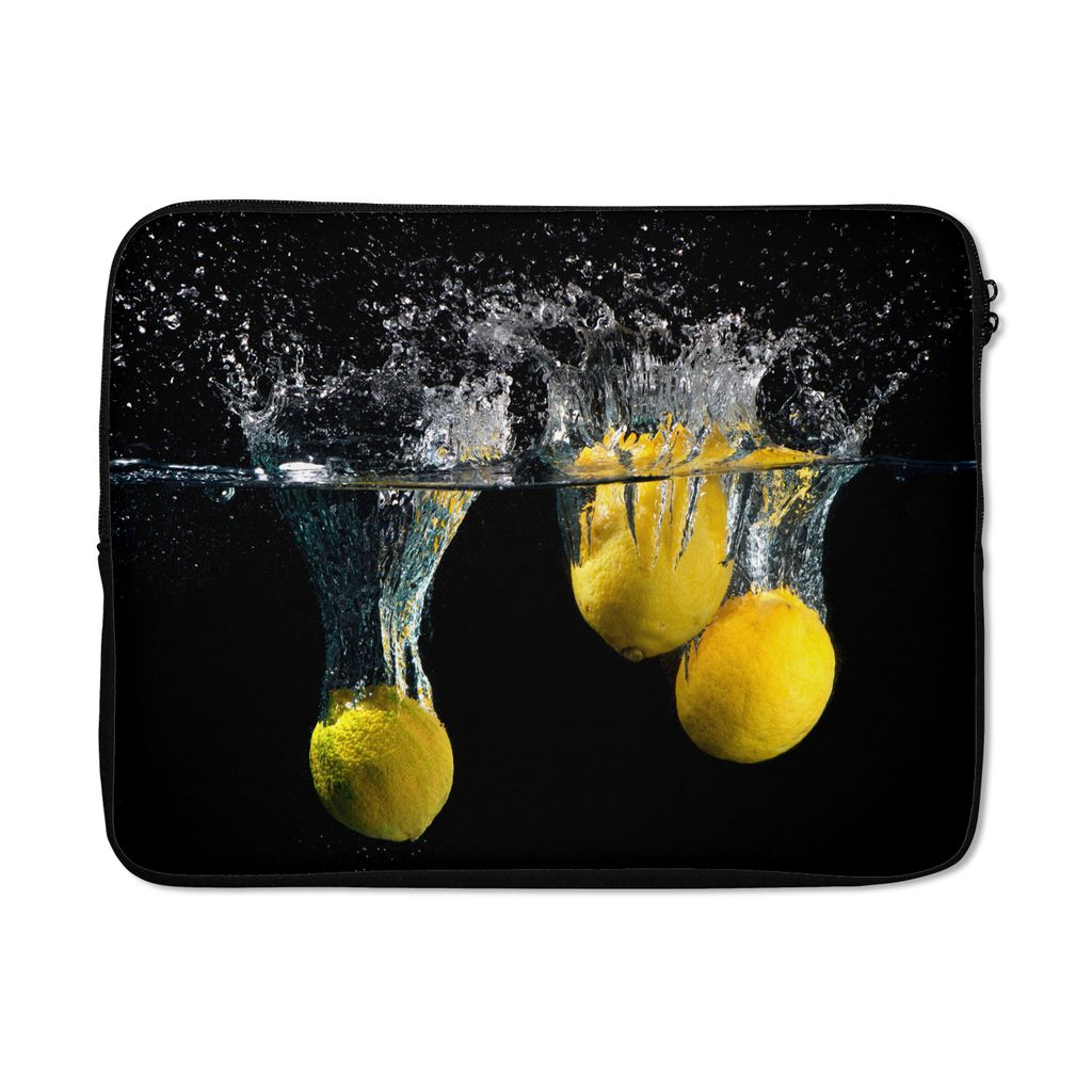 MuchoWow Laptop Hülle 15 Zoll Zitrone - Frucht - Stilleben - Wasser - Gelb Laptoptasche - Laptoptasche - Sleeve - Rundum-Schutz