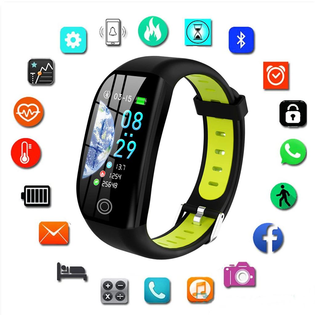 Damen Smartwatch Bluetooth Armband Pulsuhr Blutdruck Fitness Tracker Wasserdicht 