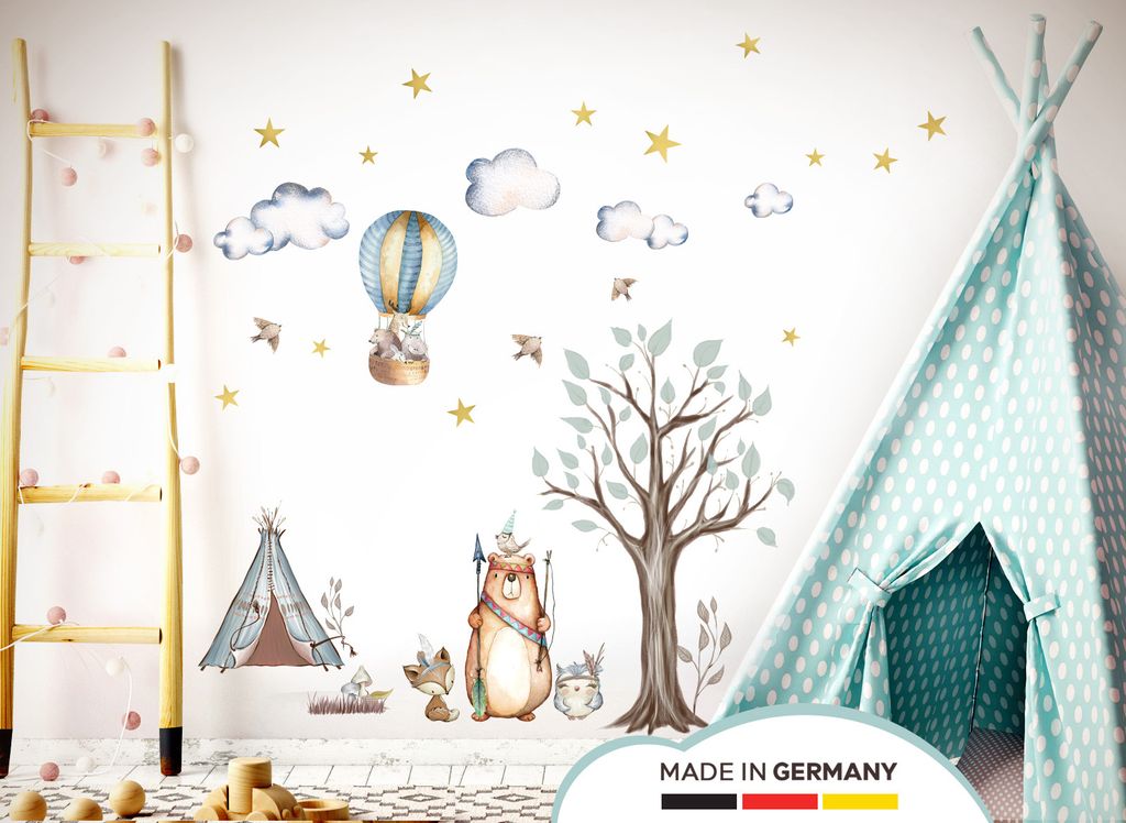 Little Deco Aufkleber Indianer Waldtiere I Wandbild L - 114 Produktbild 2