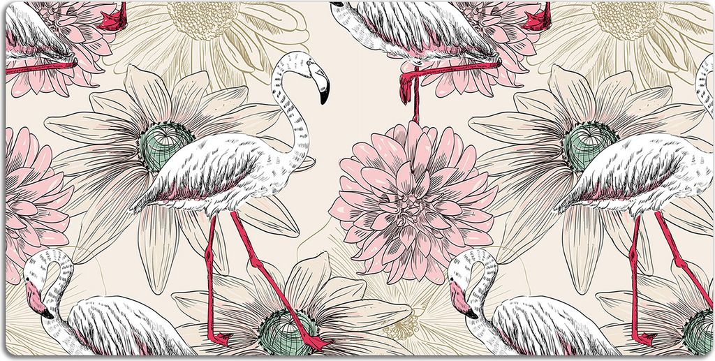 Schreibtischmatte Tischunterlage 100x50 cm Mauspad - Rosa Flamingo