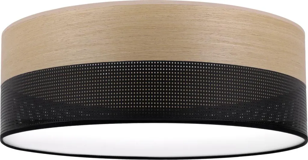 Lampada da soffitto Wood Plexi 40cm - Plafoniera Rovere e Oro E27
