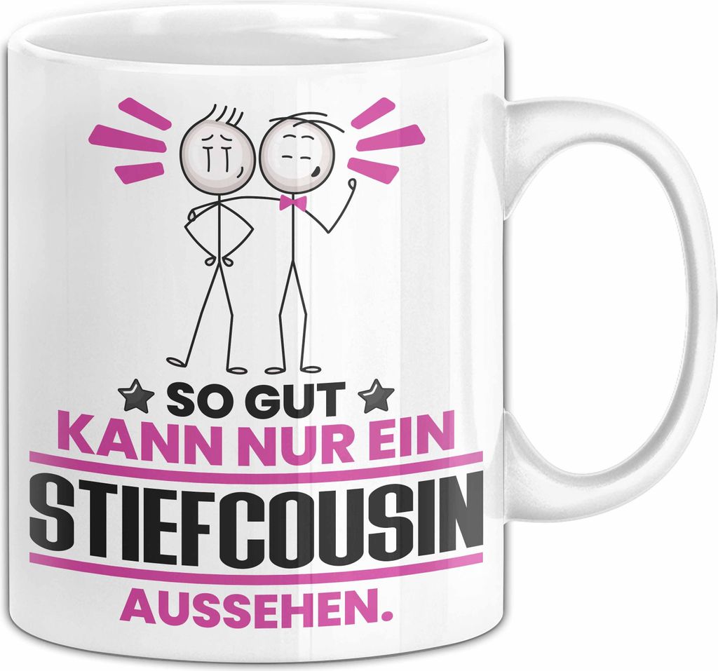 Stiefcousin Geschenk Tasse So Gut Kann Nur Ein Stiefcousin Aussehen Geschenkidee Kaffee-Becher (Weiß)
