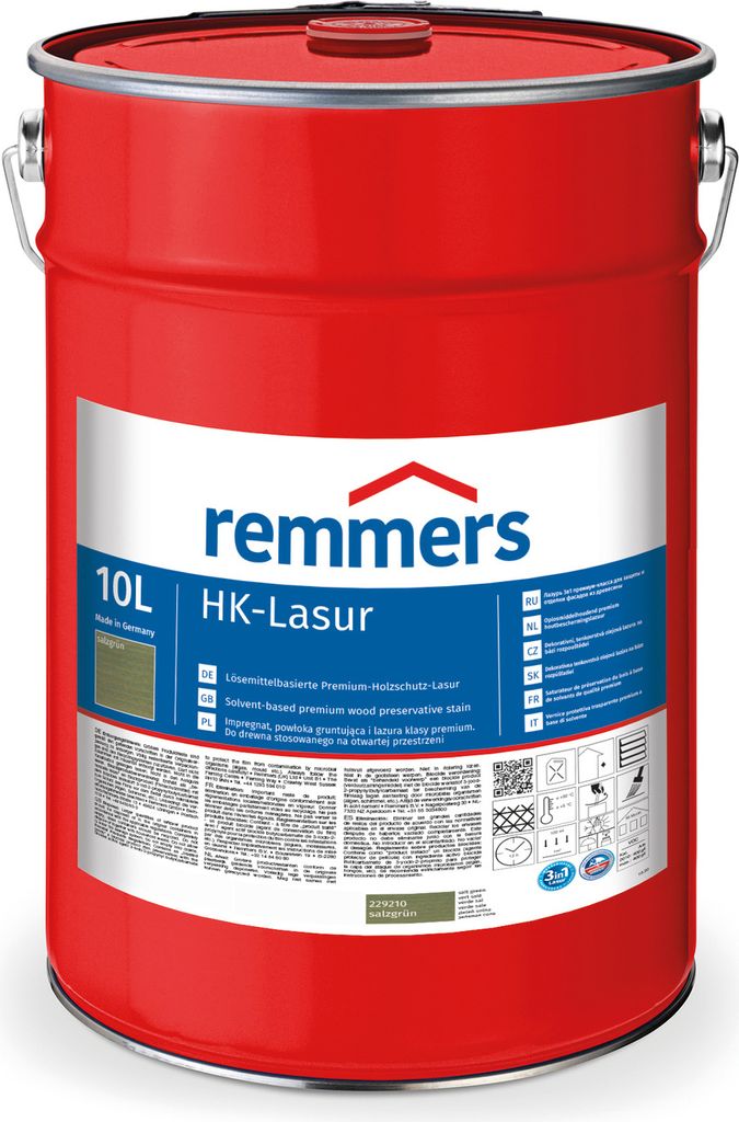 Remmers HK-Lasur 3in1 salzgrün (RC-965) 10 l, Holzlasur aussen