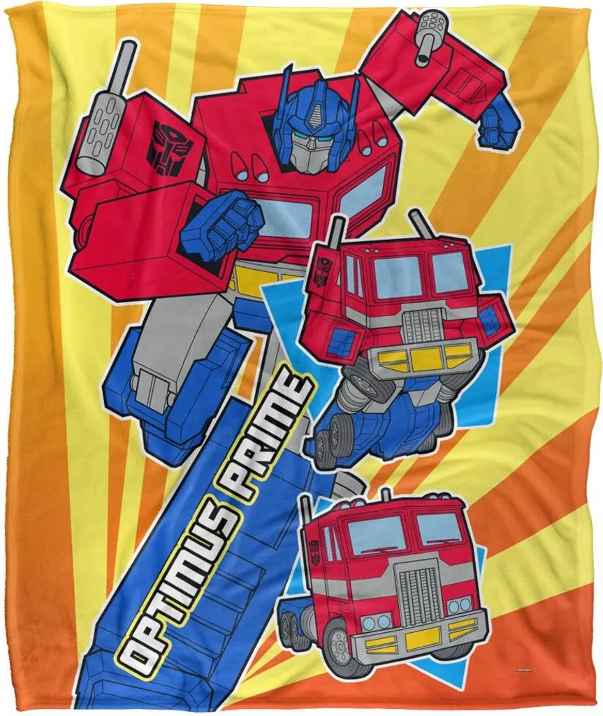 Plaid Transformers Blanc pour Enfant Couverture Douillette TV19026 - 2