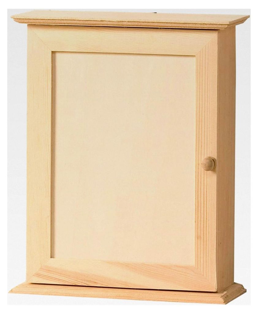 Schlüsselkasten aus Holz, Beige, 20 x 7 x 26 cm